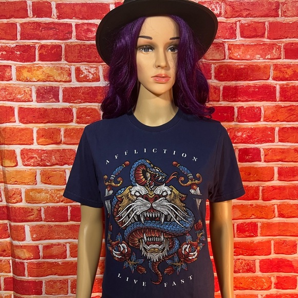 Affliction Tops - Affliction Women’s Rhinestone T-Shirt